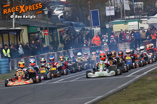 F1 tot Karting Michael Schumacher aan de start van KZ race